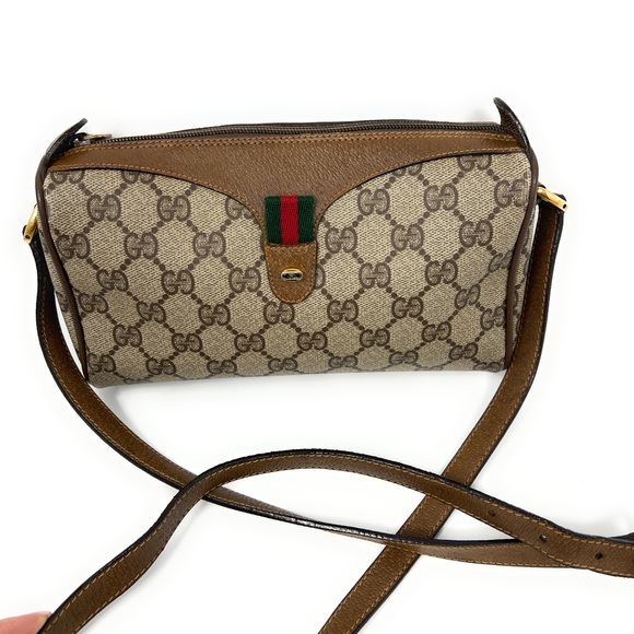 Gucci Crossbody Shoulder Bag Vintage Gucci Web Sherry Line - Picture 3 of 15